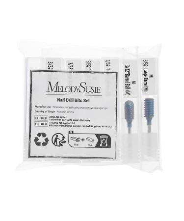 Melodysusie 7x Premium Wolframcarbid Bits Set - Professional Sanding Bubble Grinding Head for Nail Care | Colorful Manicure & Pedicure Attachments - Buy Online on GoSupps.com