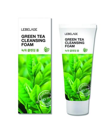 LEBELAGE/CLEANSING FOAM - GREENTEA / 3.4 Fl oz (100ml) / Foam cleansing containing green tea leaves