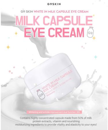 G9SKIN White In Milk Capsule Eye Cream 30g | Best Whitening Cream for Dark Circles Shop Internationally! - Buy Online on GoSupps.com