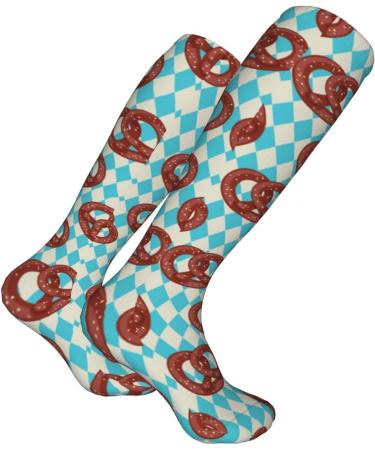Salty Pretzels Diamond Compression Socks for Men & Women - 15-20 mmHg Circulation Support for Running & Cycling - Buy Online on GoSupps.com