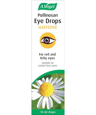 A.Vogel Pollinosan Hayfever Eye Drops | Fast Relief for Red, Itchy Eyes | Chamomile & Hyaluronic Acid | 300 Drops | 10ml - Buy Online on GoSupps.com
