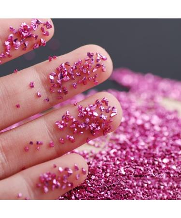 dijiusidy Nail Art Crushed Glass Stones Irregular Glitter Crystal Fragment DIY Rhinestone Fillers Mobile Phone Jewelry Making Dark Pink - Buy Online on GoSupps.com