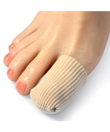 DYKOOK Big Toe Protectors 6 Pcs Fabric Gel Toe Caps Covers Sleeves Closed Cushions for Big Toe Prevent Corns Remover Callus Cushion Bunion Treatment Pain Relief(6 PCS)