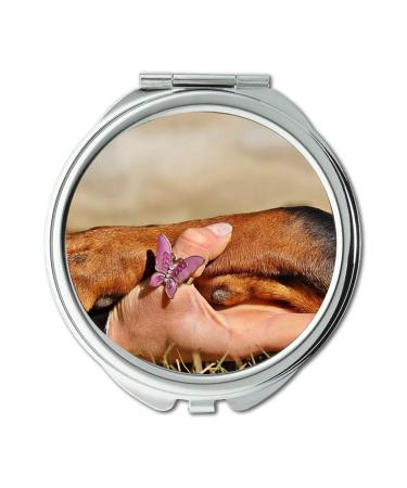 YENDOSTEEN Mirror Travel Mirror Dog Paw Dog I Have Doberman Friendship pocket mirror portable mirror
