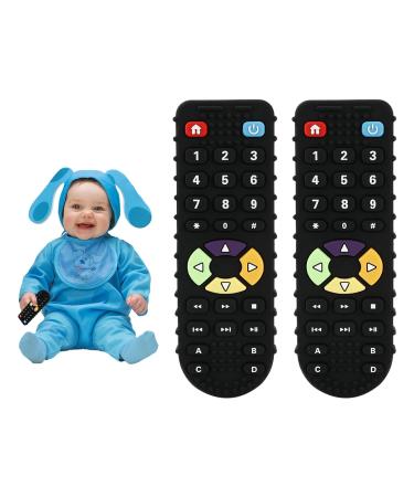 Baby biting toys silicone tooth aid BPA-free baby remote control bite ring baby teething toys bite ring with pressurable buttons dental assistance Nursing accessories for 0-24+ months