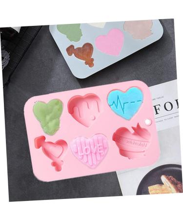 Alipis 2pcs Heart Chocolate Mold DIY Candle Mould Heart Shaped Dessert Mold Tray Mousse Pink - Buy Online on GoSupps.com