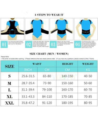 ZUIAI Posture Corrector Therapy Brace Adjustable Shoulder Back Support Belt Slouching(XXL) XX-Large B - Buy Online on GoSupps.com