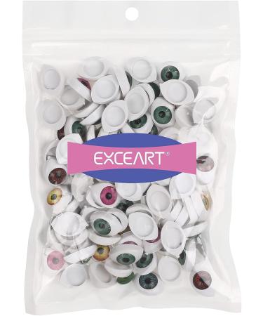 EXCEART 100pcs Scary Plastic Doll Eyes for DIY Stuffed Animals - Mixed Color | 12x16MM - Buy Online on GoSupps.com