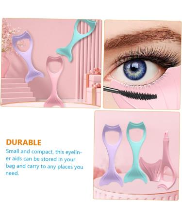 Housoutil 2pcs Brush Bowl Stencils Makeup Gel Compact Tail Wing Eyeliner Tips and Wear-resistant Upper Winged 15X5.7CMx2pcs Pinkx2pcs - Buy Online on GoSupps.com