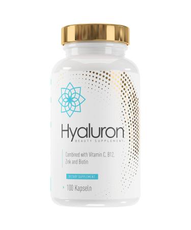 Hyaluronic acid capsules 1200mg - 500-700 kDa - High dosage - Vegan - 100 capsules - with biotin zinc vitamin C and B12 - MVN  - Buy Online on GoSupps.com