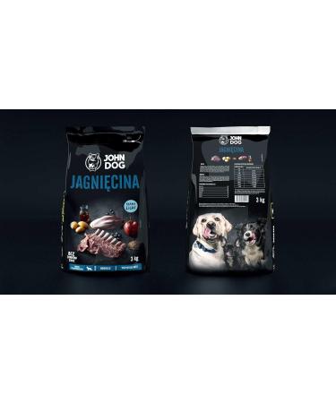 John Dog Dry Food Lamb 3 kg. Premium grain-free high meat content 41.5% lamb with the addition of L-carnitine which increases fat burning. - Buy Online on GoSupps.com