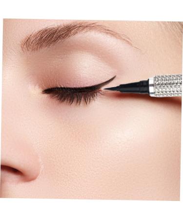 BIUDECO Liquid Eyeliner Cosmetic Eyeliner Pen Cosmetics Tool Eye Cosmetic Pen Gel Pu Sticker Drill Silver - Buy Online on GoSupps.com