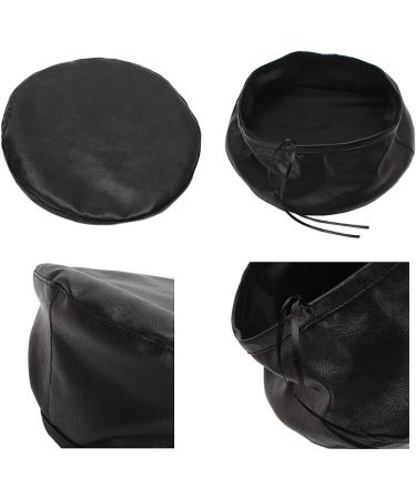 WETOO Women PU Leather French Beret Hat - Black Artist Beret Cap - Buy Online on GoSupps.com