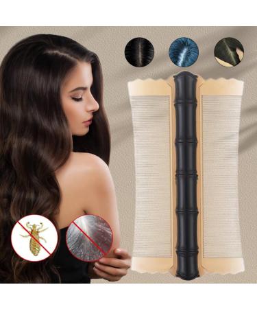 ASIEIT Double-sided Head Lice Comb Fine Tooth Hair Grooming Comb Lice Comb Flea Lice Removal Comb Bamboo Shape for Cats Dogs (Black) - Buy Online on GoSupps.com