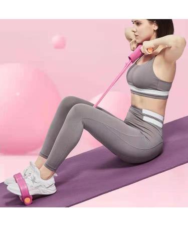 21 Fitness Resistance Bands-6 Tube Pedal Ankle Puller Elastic Exercise Bands with Handles Pull Rope for Waist Arm Leg Train Pink - Buy Online on GoSupps.com