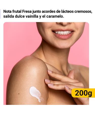 The Fruit Company Body Cream NATA Strawberry Silk Effect 200ml Hydration with Avocado Oil & Shea Butter Vegan Formula - Buy Online on GoSupps.com