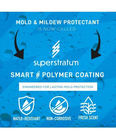 Superstratum Smart Polymer Coating | Long-lasting Mold and Mildew Resistance | 32oz | 10 Weeks Shower Protection | 2 Years Siding | For Wood, Stone, Fabric, Concrete, Stucco - Buy Online on GoSupps.com