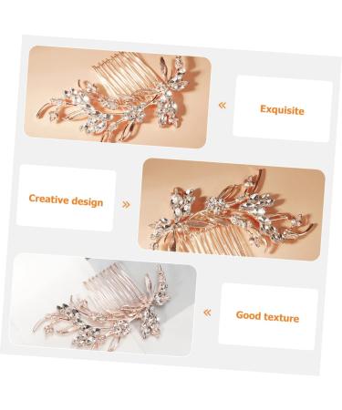DOITOOL Bridal Comb Crystal Bridal Hair Clips Diamond Pearl Hair Comb Gold Hair Clips Laundry Dispenser Wedding Hair Accessories Combs for Women Hair up Bride Rhinestone Vintage - Buy Online on GoSupps.com