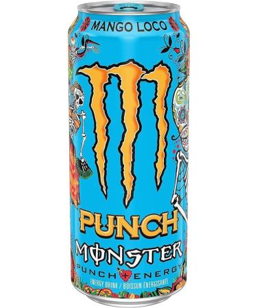 Monster Energy Punch Mango Loco 473mL Cans Pack of 12 Mango 473ml (Pack of 12)