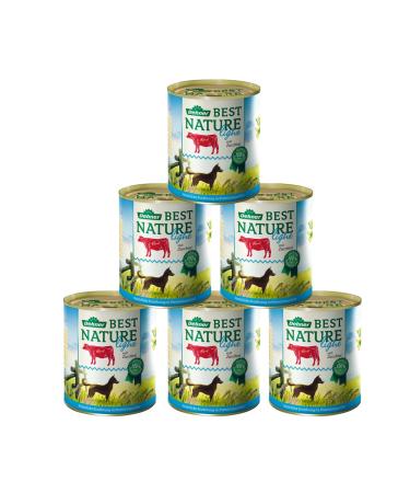 Dehner Best Nature Dog food Light wet food reduced for overweight dogs beef / zucchini 6 x 800 g can (4.8 kg) Light beef and zucchini 800 g (6 Pack)
