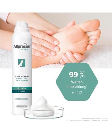  Allpresan Allpresan diabetic Intensiv + Repair Urea Foaming Cream for Diabetes Mellitus 200 ml for Very Dry to Chapped Skin (Pack of 2) - Buy Online on GoSupps.com