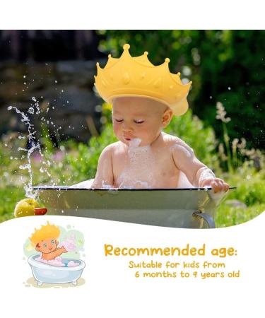 2PCS Adjustable Baby Shower Cap for Kids | Hair Washing Shield & Toddler Visor Hat | Eyes and Ears Protection Shampoo Cap for 0-9 Years Old Children - Buy Online on GoSupps.com