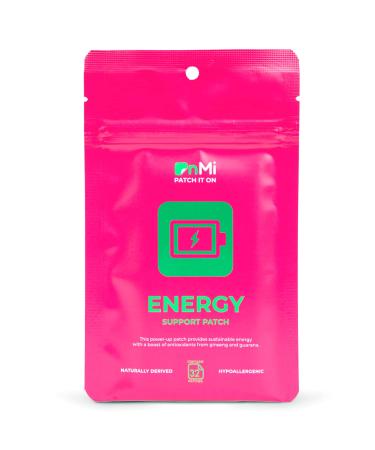 OnMi Patch Energy Patches - Naturally Derived Caffeine - Infused with B12, Panax Guarana, Kola Nut, and Ginseng - Steady No Crash Transdermal Energy Patches (4 Pack) 4 Count (Pack of 1)