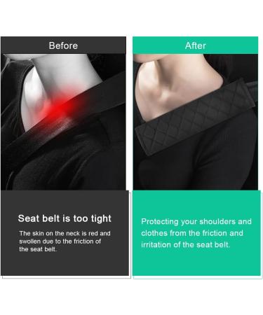 Golrisen Universal Seat Belt Cushions - 4 Pack Black Padding for Kids & Adults | Enhance Safety & Comfort in Your Car - Buy Online on GoSupps.com
