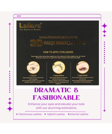 MRS GWEN HAIR & ACCESSORIES | Laflare 3D Faux Mink Eyelashes - Premium Silk Feather Light & Reusable (SD05C) - Natural Look & Easy to Apply - International Shipping Available - Buy Online on GoSupps.com