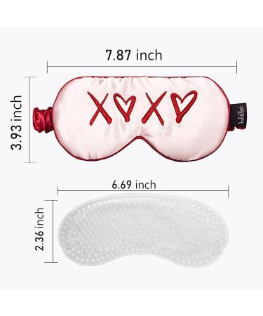 XOXO Embroidered Sleep Mask - Adjustable Eye Mask for Dry Eyes - Pink - Buy Online on GoSupps.com