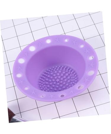 1pc Silicone Brush Cleaner Makeup Cleaner Pad Cleaner Brush Pad Silicone Brush Washing Mat Cosmetic Brush Cleaner Make up Brush Cleaning Pad Makeup Brush Purple Scrubber medium Purple - Buy Online on GoSupps.com