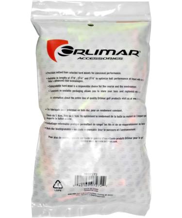 Orlimar Wood Golf Tees - 100 Count, 2-3/4 inches - Multiple Colors and Sizes Available - Buy Online on GoSupps.com