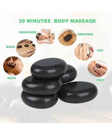 4 Piece Hot Stone Massage Set - Natural Basalt Stones for Therapy SPA Treatment & Gifts - International Shipping Available - Buy Online on GoSupps.com