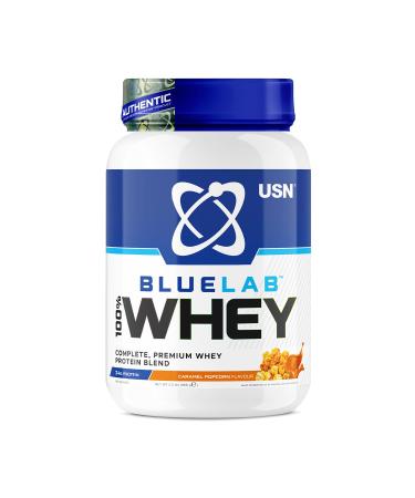 USN Blue Lab Whey Protein Powder: Caramel Popcorn - Whey Protein 2kg - Post-Workout - Whey Isolate - Muscle Building Powder Supplement With Added BCAAs Caramel Popcorn 2 kg (Pack of 1)