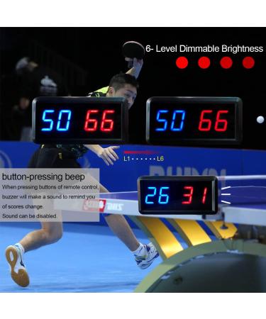 Ledgital Electronic Score Keeper | Multi-Sport Scoreboard for Basketball, Ping Pong, Volleyball & More | 1-99 Score Tracking | Remote Control - Buy Online on GoSupps.com