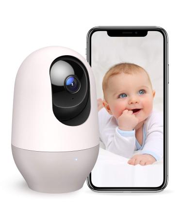 Nooie Smart Baby Monitor, WiFi Camera Indoor, 360-degree Wireless IP 1080P Home Security Camera, Motion Tracking, Super IR Night Vision, Compatible with Alexa, Two-Way Audio, Motion & Sound Detection
