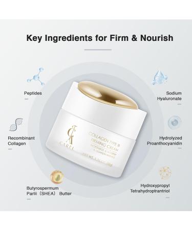 CA CAREL Peptides Collagen Firming Cream Face Moisturizer with Advanced Peptide Complex and Ceramides for Skin Elasticity - Buy Online on GoSupps.com