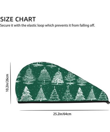 Christmas Trees Microfiber Hair Towel - Super Absorbent Coral Velvet Wrap for Long Curly & Thick Hair | Quick Dry for Women - Buy Online on GoSupps.com