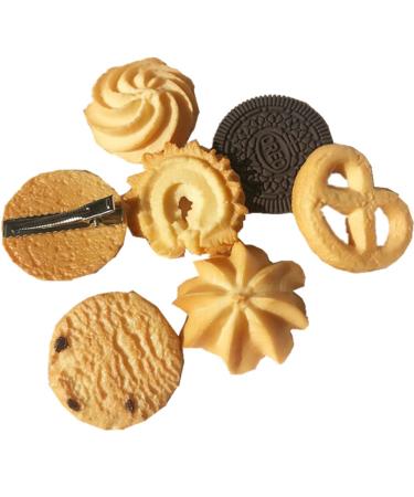 7 pieces cute shortbread hair clips for women and girls