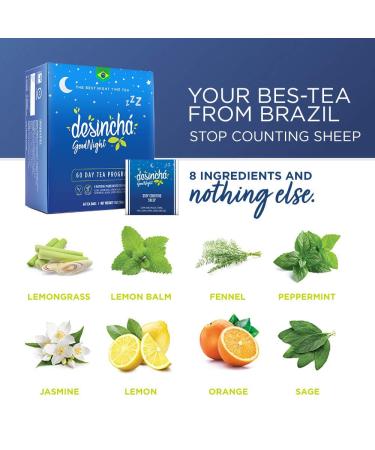 Desincha Nighttime Herbal Tea for Relaxation & Quality Sleep - 60 Day Supply - Buy Online on GoSupps.com