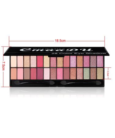 FAEYLI 28 Color Matte Glitter Eyeshadow Palette - Long-Lasting & Waterproof - Buy Online on GoSupps.com