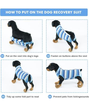 Vanansa Dog Recovery Suit Dog Surgical Suit after Surgery Breathable Dog Onsie Alternative E-Collar Abdominal Wound Protector Dog Medical Suit for Large Dogs Blue Stripe XL XL Blue Stripe - Buy Online on GoSupps.com
