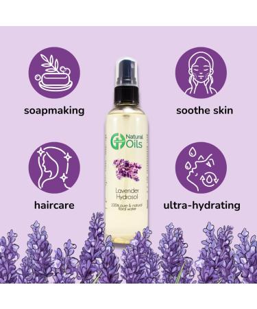 Lavender Hydrosol (Floral Water) - 4 fl oz Plastic Bottle w/Cap - 100% pure - Buy Online on GoSupps.com