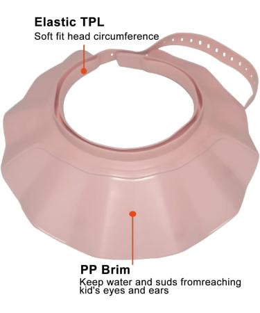 Adjustable Silicone Baby Shower Cap for Infants & Kids - Pink (6 Months-12 Years) - Buy Online on GoSupps.com