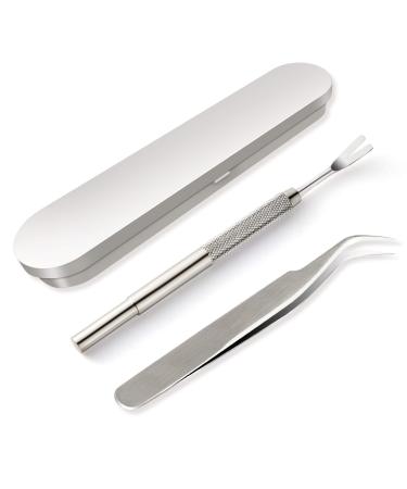 FEPITO 3 Pcs Stainless Steel Tick Remover Tool Set Pet Dogs Cats Ticks Remover Kit Including 1 PCS Tick Removal Tweezers and 1 PCS Sharp Rake - Buy Online on GoSupps.com