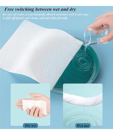 100 Count Ultra Soft Disposable Face Towel Washcloths - Lint-free Cotton Dry Wipes for Skin Care & Make-up Removal - Buy Online on GoSupps.com