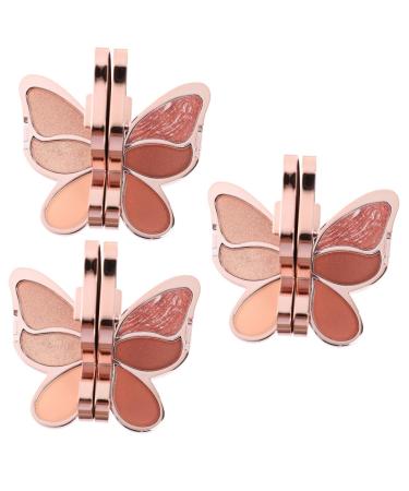 Healvian 3 Pcs Eyeshadow Palette Cheek Blusher Naked Eyeshadow Makeup Artist Must Haves Eyeshadow Plate Abs