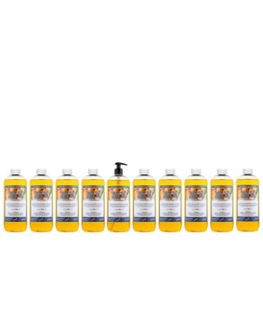 Claudius Showergel Green Tea & Mandarin 10 x 1 liter with 1 pump transparent