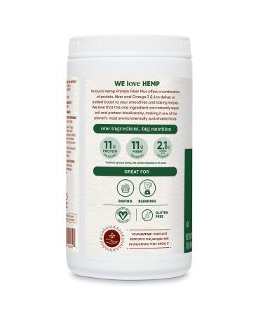 Nutiva Organic Hemp Protein Hi-Fiber 16 oz | Plant-Based Superfood for Muscle & Wellness - Buy Online on GoSupps.com