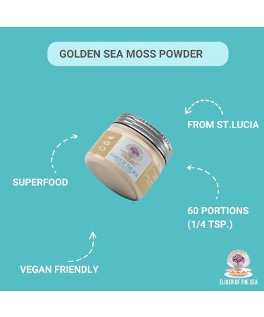 Raw Organic Caribbean Sea Moss Powder - Made from only Raw Gold Seamoss - Natural Wildcrafted Irish Sea Moss Powder - Superfood for Smoothies Non-GMO Keto Friendly Vegan Chondrus Crispus - 2oz - Buy Online on GoSupps.com